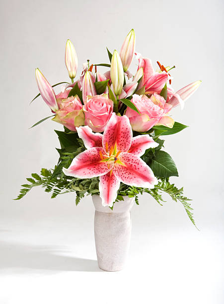 Graceful Petals – Lily & Rose Arrangement